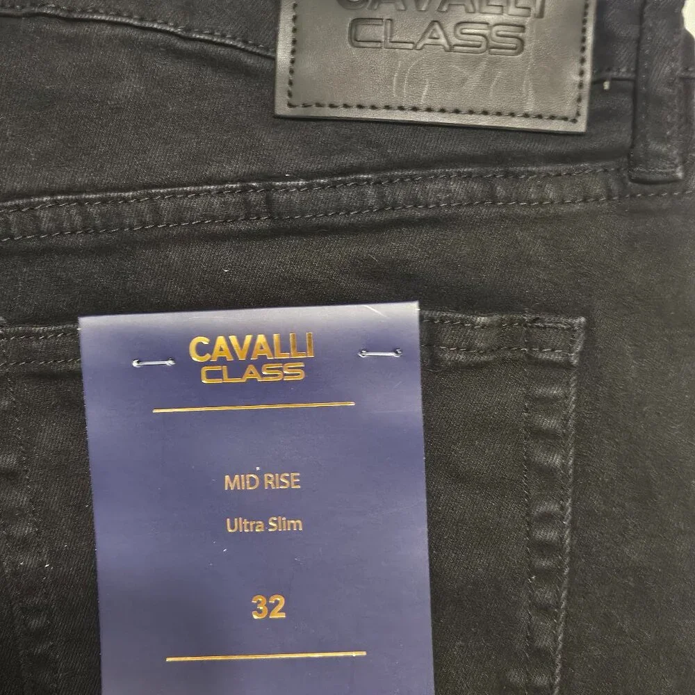 NWT Roberto Cavalli Distressed Jeans Mid Rise Size 32 - Picture 7 of 15